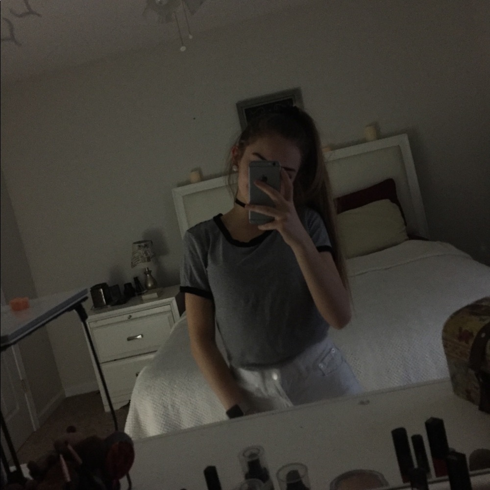 Black and white striped t-shirt